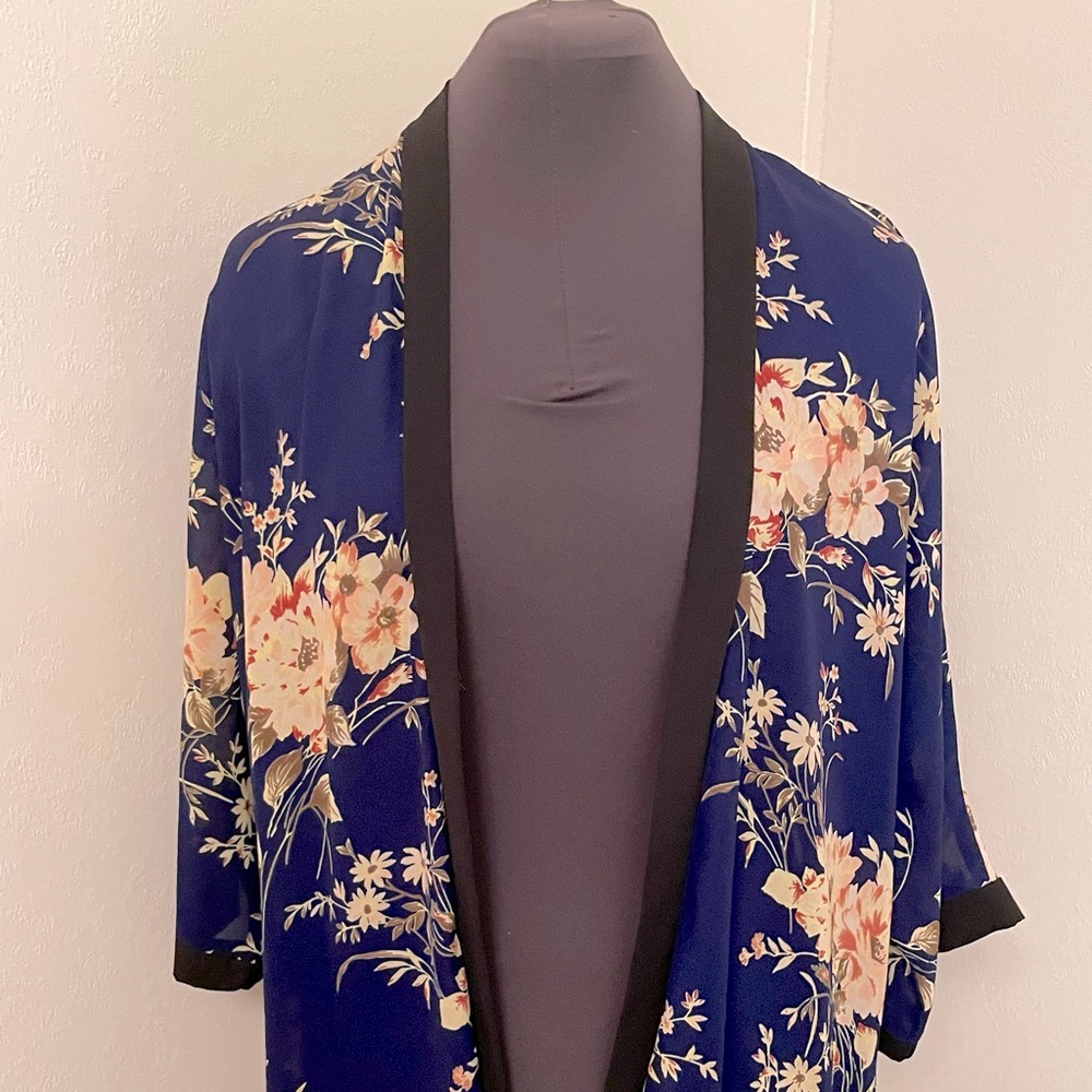 Charlotte Russe Floral Ruana Shawl